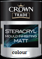 Crown trade Steracryl Moulding Inhibit Matt colours